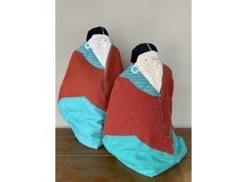 Set Of 2 Fabric Indian Dolls