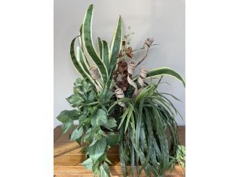 Artificial Plant Arrangement In Basket