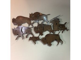 Buffalo Hunter Metal Wall Art