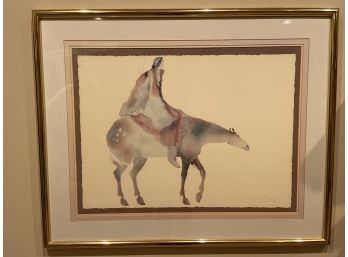 Carol Grigg 'Navajo Woman On Pony' Lithograph