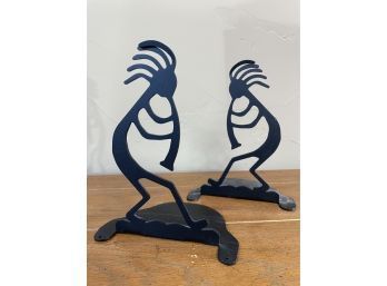 Metal Kokopelli Figurine Bookends