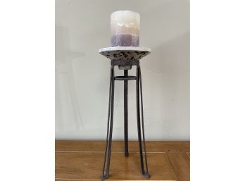 Rustic Pillar Candle Holder