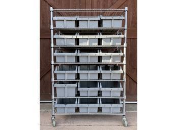 Seville Classics Stainless Steel Storage Shelves W/ Bins