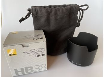 Nikon HB-38 Bayonet Lens Hood &  Cover.