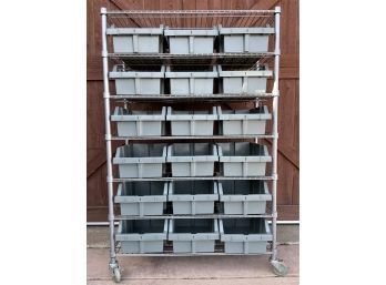 Seville Classics Stainless Steel Storage Shelves W/ Bins