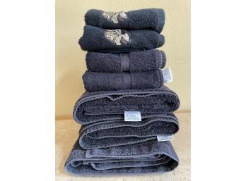 Lot Of Dark Terrycloth Towels