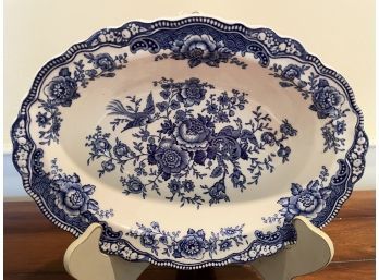 Vintage Blue & White Vegetable Bowl