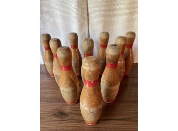 Set Of Antique Lawn Bowling Pins