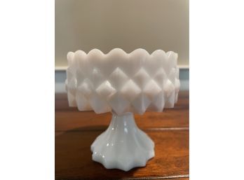 MIlk Glass Saw Tooth Candy Dish