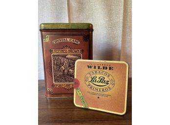 Vintage Cigar Tin & Brown Sugar Tin