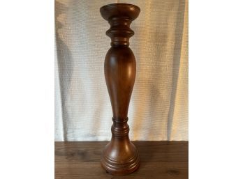 Tall Walnut Candle Holder