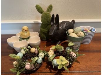 Lot Of Easter Egg  & Rabbit Decor