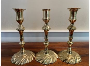 Set Of Baldwin Carolina Brass Candle Holders