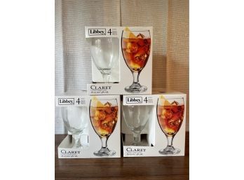 12 Libby Claret Glasses