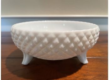 Footed Milk Glass Candy Dish