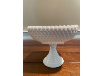 Milk Glass Pedestal Bowl