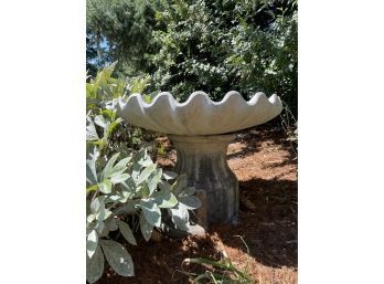 Vintage Concrete Bird Bath