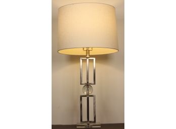 MODERN LUCITE & METAL TABLE LAMP