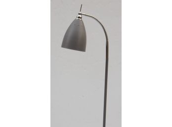GREY METAL SPUTNICK GOOSE NECK FLOOR LAMP