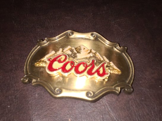 Vintage 1978 Coors Light Belt Buckle Brass #3726 | Auctionninja.com