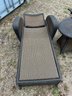 Beautiful Lloyd Loom All Weather Wicker Pair Of Recliner Lounge Chairs And Table Outdoor Set
