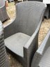 4 Beautiful Rattan Wicker Outdoor Armchairs With Cushions