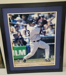 New York Yankees Milky Cabrera Signed Print Framed No Glass 26x22