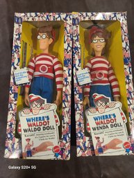 New Retro 1991 WHERE'S  Waldo And Wenda DOLLS 24'