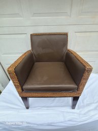 Rattan Tub Conservatory Lounge Chair 36h 25w 26 Deep