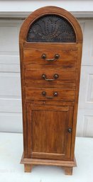 Antique Arched Top Handmade Narrow Cabinet  W DrawersVery Unique 53hx17L13deep