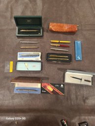 Large Assortment Collectible Dupont & Cross Fountain Pen Most In Gold Plate Or Sterling  Great Collection