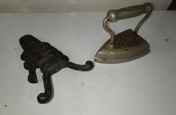 Antique Iron And Cast  Sculpture Bug Approx 10'