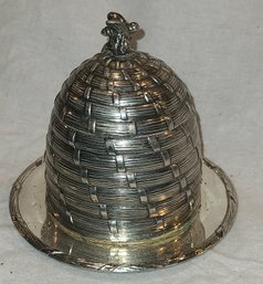 Orbell And Co. Silver Plated Beehive Honey Pot Jar