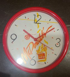 Retro Mcdon Old's Ten Inch Wall Clock Battery Operated Made With Recycled Paper