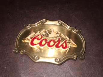 Vintage 1978 Coors Light Belt Buckle Brass