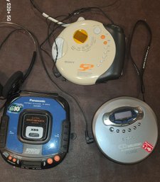 3 Retro CD Players 2 Sony And 1 Panasonic