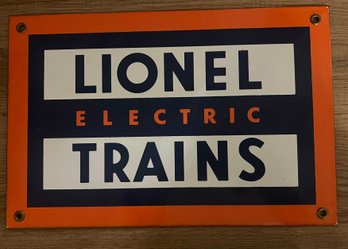 Vintage Lionel Trains Metal Sign