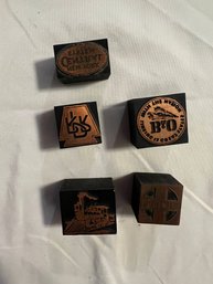 Five Train Stamps
