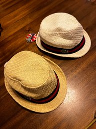 Two Imitation Lacoste Fedora Hats
