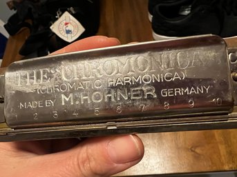 Chromonica Harmonica With Case By M. Hohner, Germany