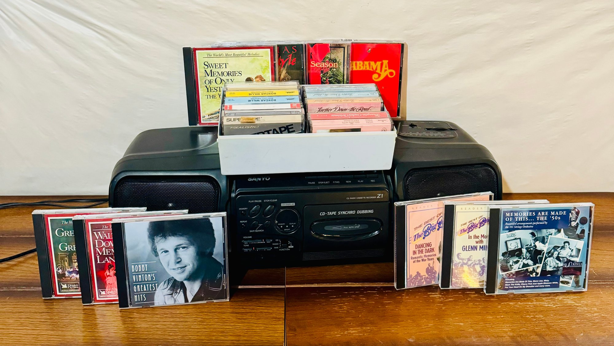 Sanyo CD Radio Cassette Recorder Including CDs #177408 | Auctionninja.com