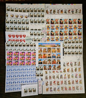 A Collection Of U.S. Postage Stamps Inc. Legends Of The West, Elvis, Wizard Of OZ With Collection Books