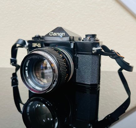 Canon F1 35 MM SLR Film Camera With Canon 50 MM F1.4 Lens