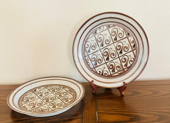 Duo Of Vintage Dansk Designs Fleur De Lys Plates