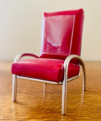 Rare Vintage 60's Mid Century Retro Flexsteel Salesmen Sample Size Mini Chair Card Holder