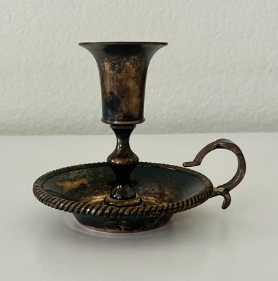 Brass And Copper Candlestick Holder