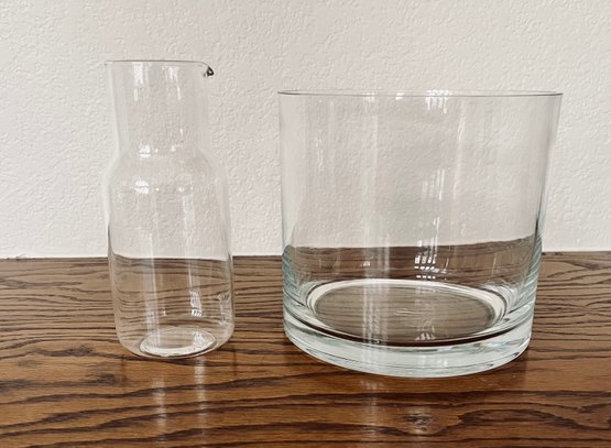 Pair Of Fine Glass Vessels