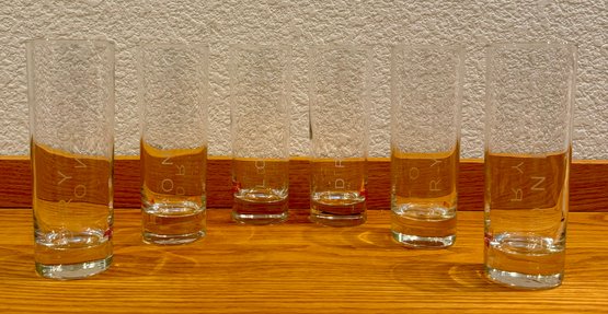 Set Of 5 BeefEater London Alcohol Edition Tall Drinking Glasses