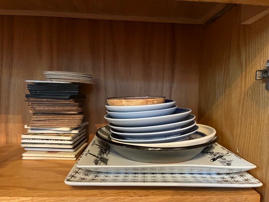 Various Styled Decorative Plates And Coasters