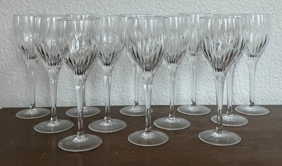 Set Of 12 Tiffin Oaklawn Stemware Wine Glasses